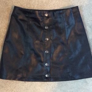 Faux Leather Mini Skirt